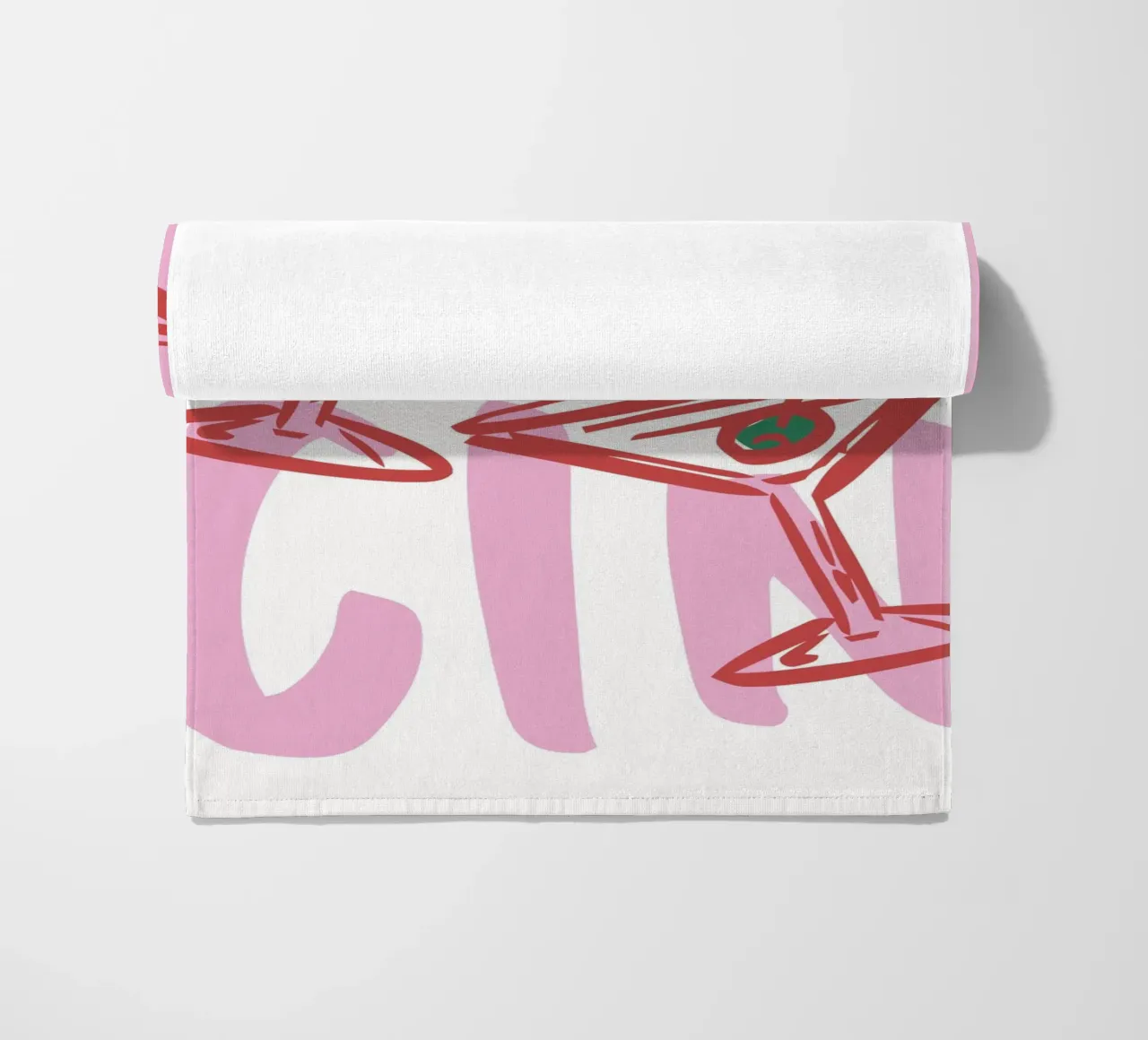 Trendy Cin Cin Print, Bar Cart Art Print, Retro Drinks beach towel by pdigitalprints