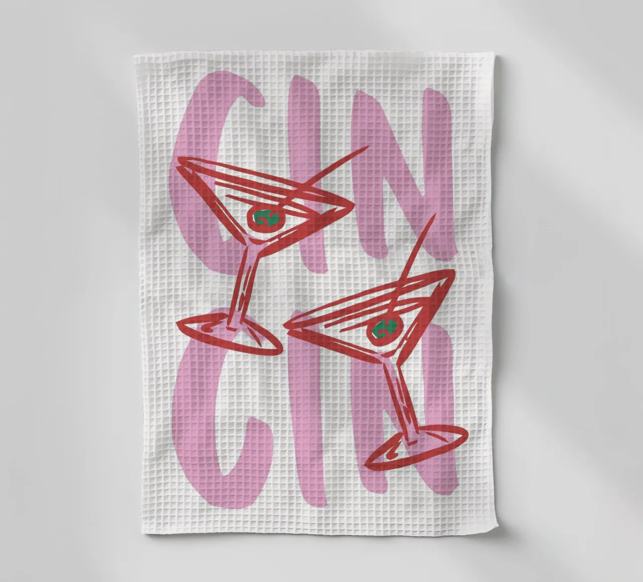 Trendy Cin Cin print, Bar Cart Art Print, Retro Drankjes theedoek van pdigitalprints