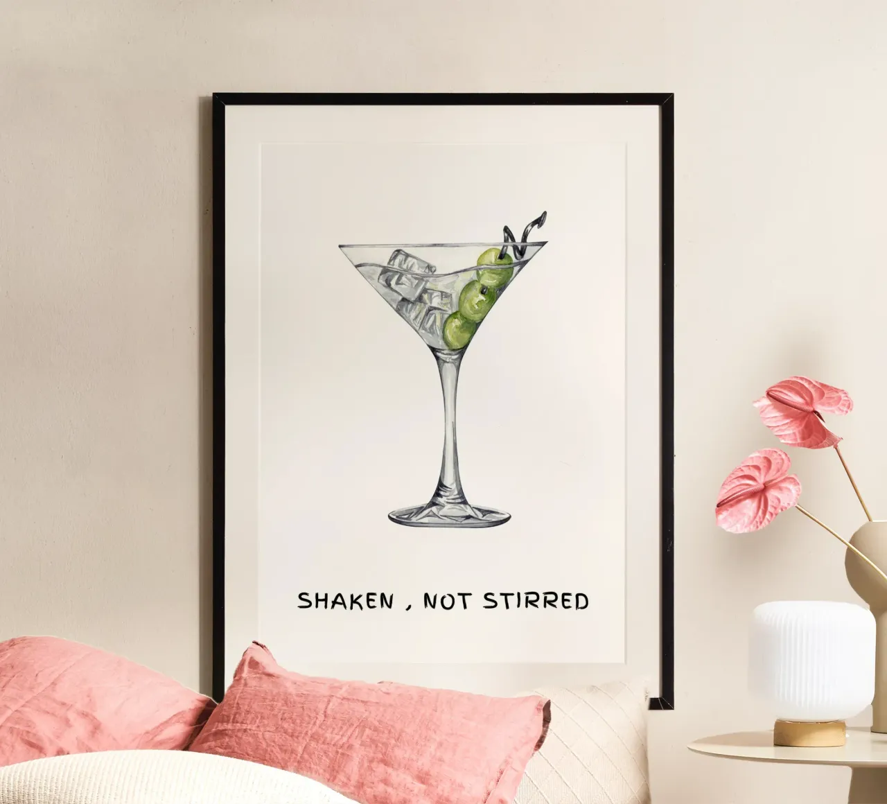 Agitato non mescolato, citazione di James Bond carta hahnemühle da pdigitalprints
