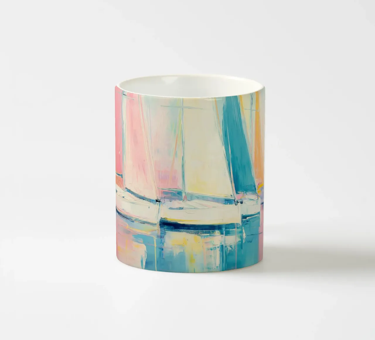 Barche a vela in colori pastello tazza in ceramica da Imagine
