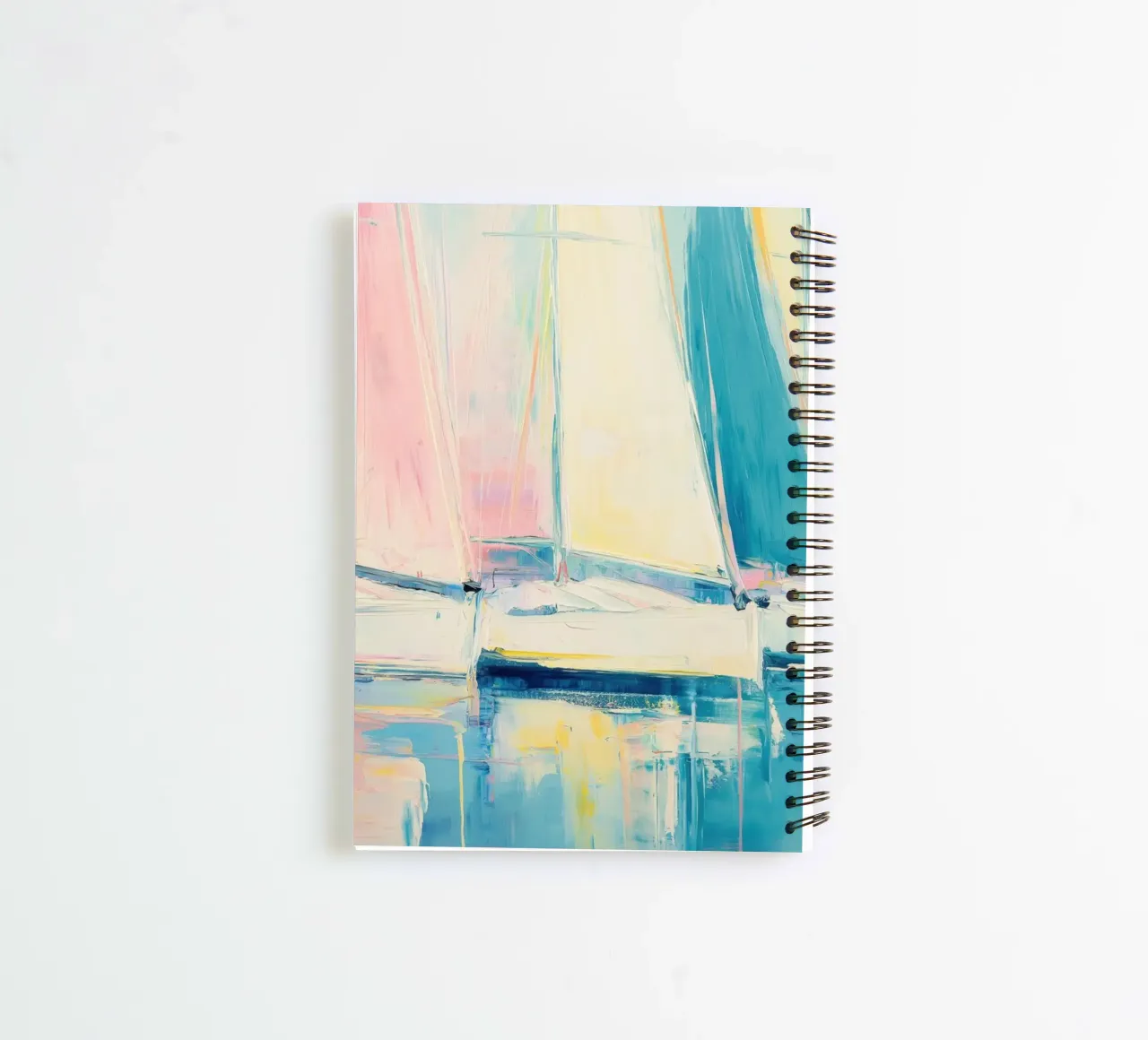 Sailboats in pastel colours spiral notebook by Imagine