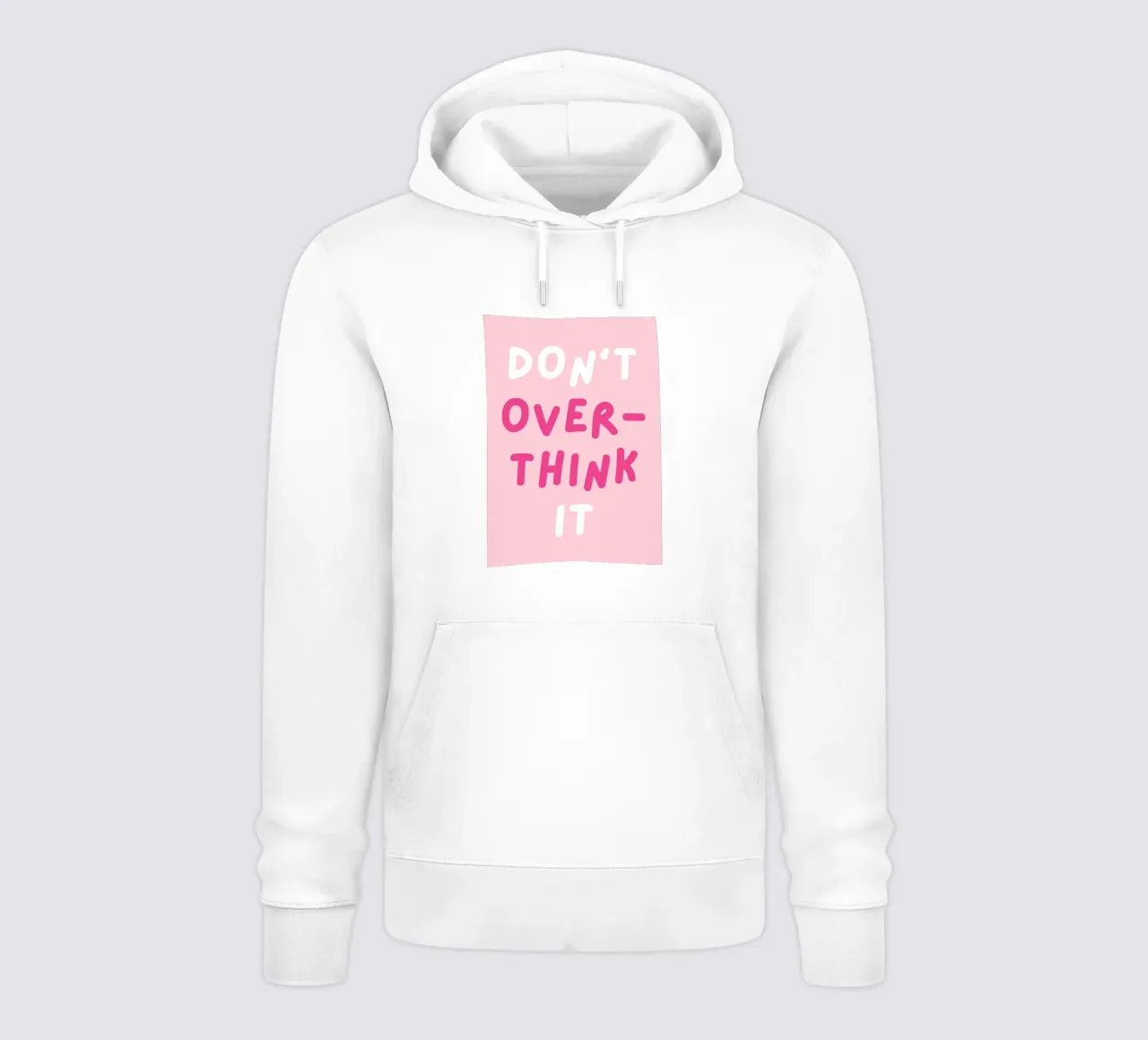 Citazione "Don't Overthink It", Rosa Preppy Girly felpa con cappuccio da pdigitalprints