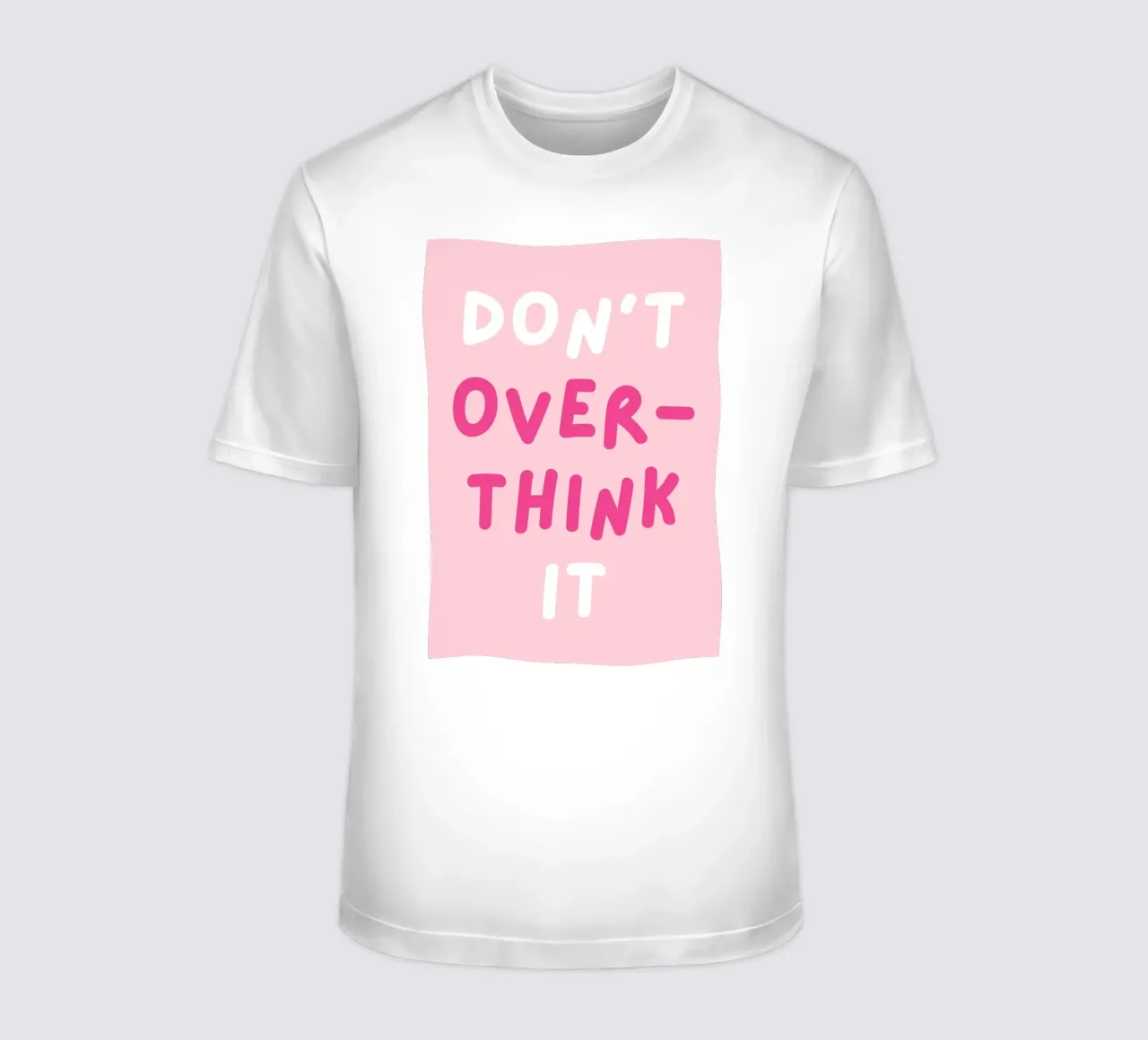 Citazione "Don't Overthink It", Rosa Preppy Girly t-shirt da pdigitalprints
