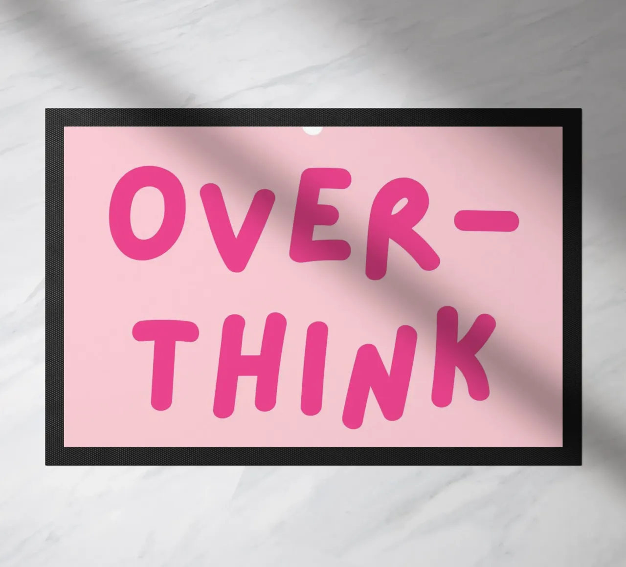 Citazione "Don't Overthink It", Rosa Preppy Girly zerbino da pdigitalprints