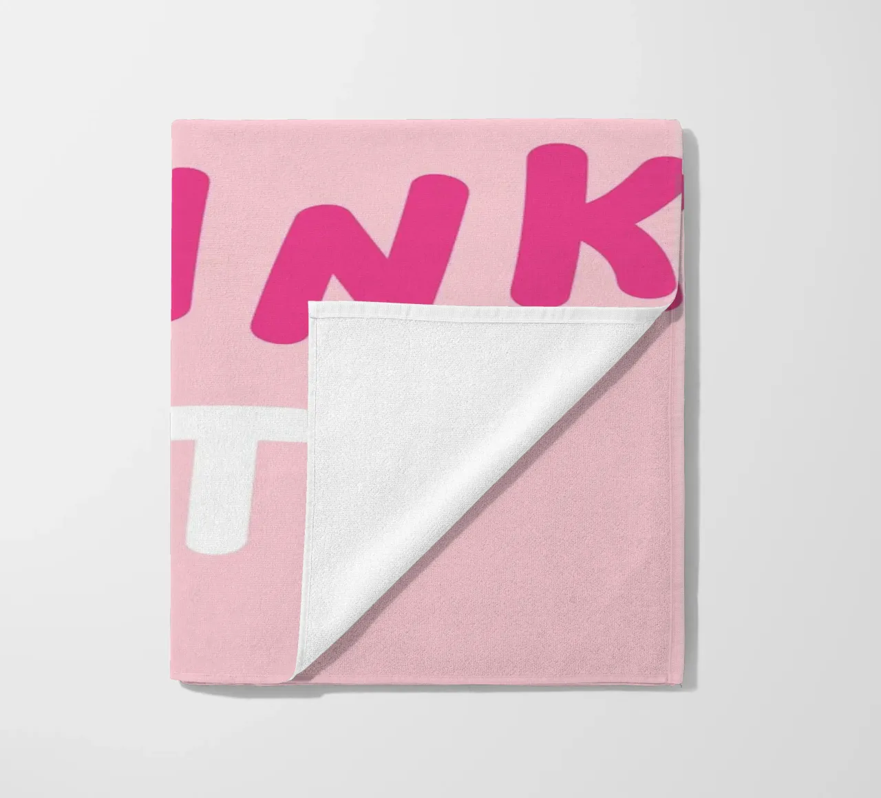 Citazione "Don't Overthink It", Rosa Preppy Girly telo mare da pdigitalprints