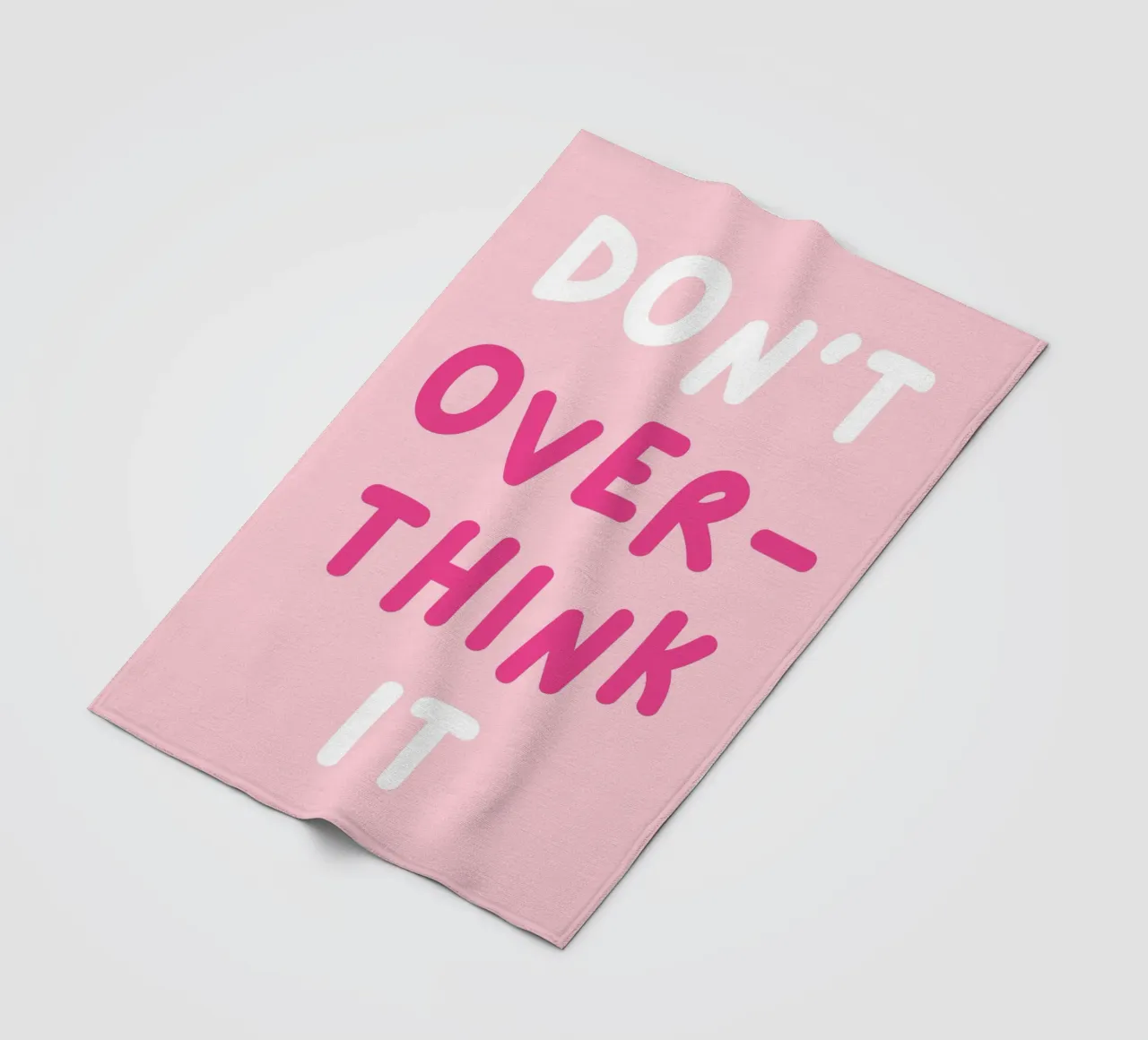 Citazione "Don't Overthink It", Rosa Preppy Girly coperta in pile da pdigitalprints
