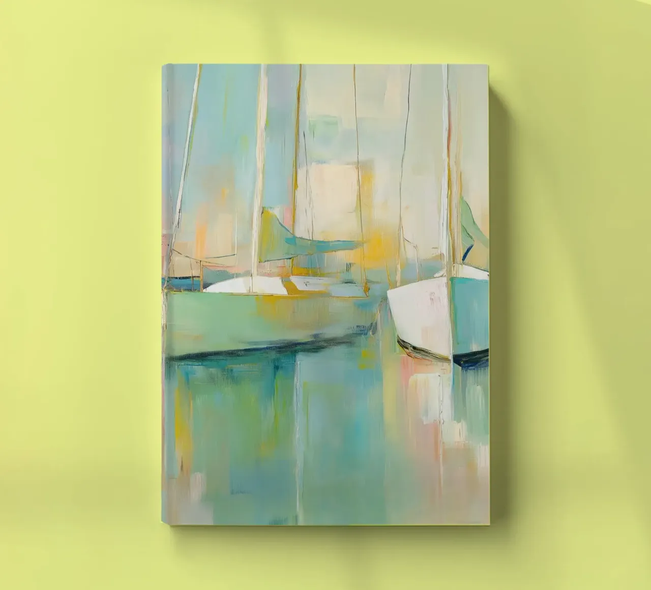 Sailboats green notebook by Imagine