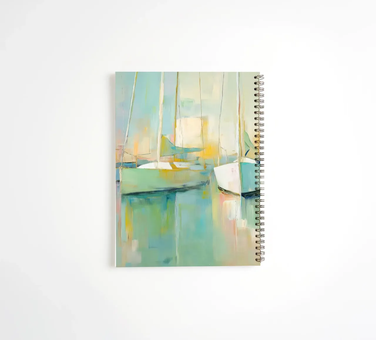 Sailboats green spiral notebook by Imagine