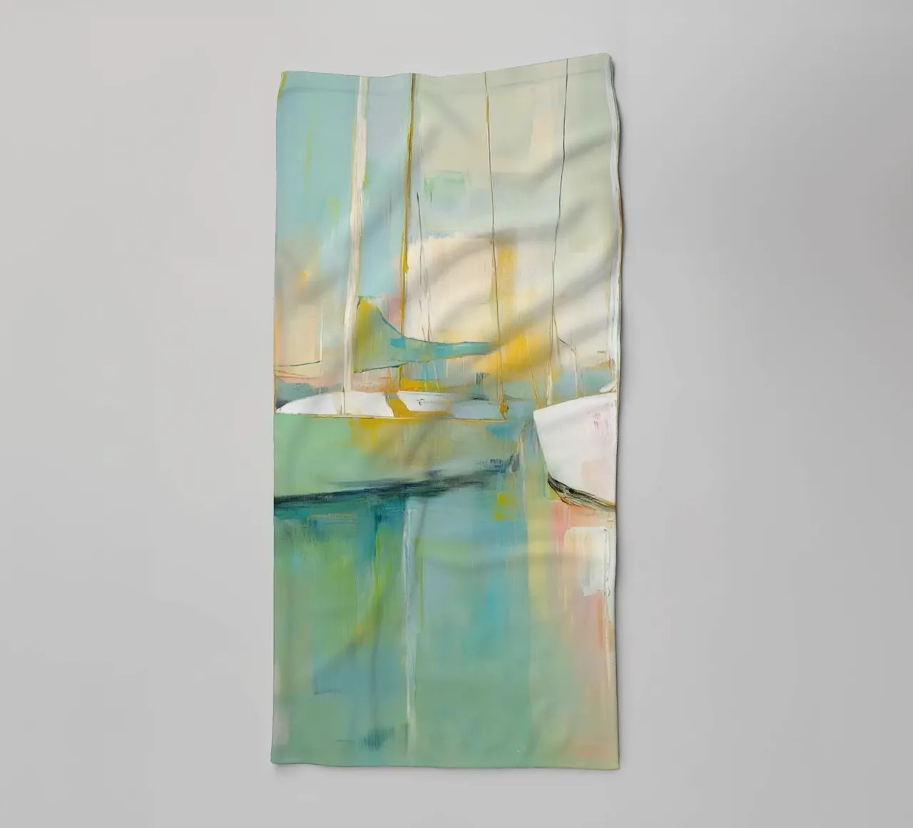 Sailboats green towel by Imagine