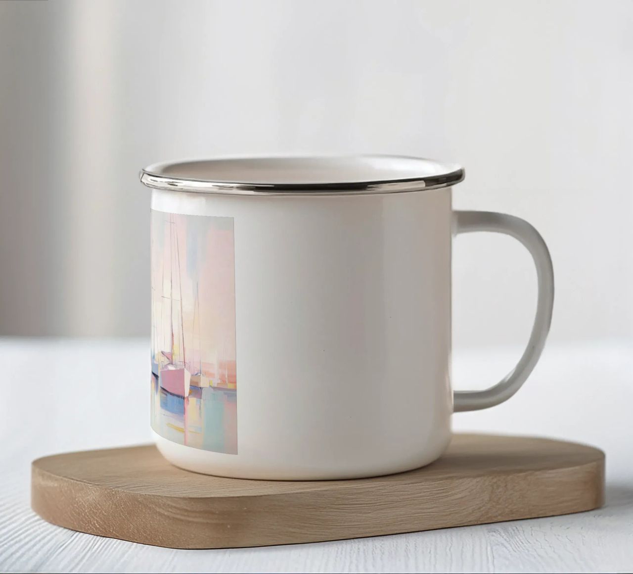 Zeilboten pastello tazza in smalto da Imagine