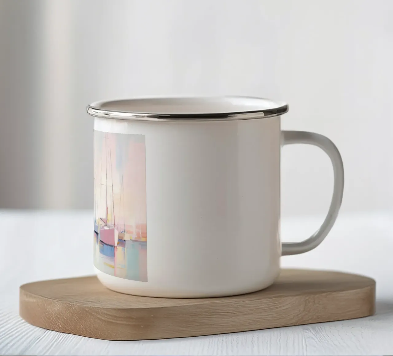 Zeilboten pastello tazza in smalto da Imagine