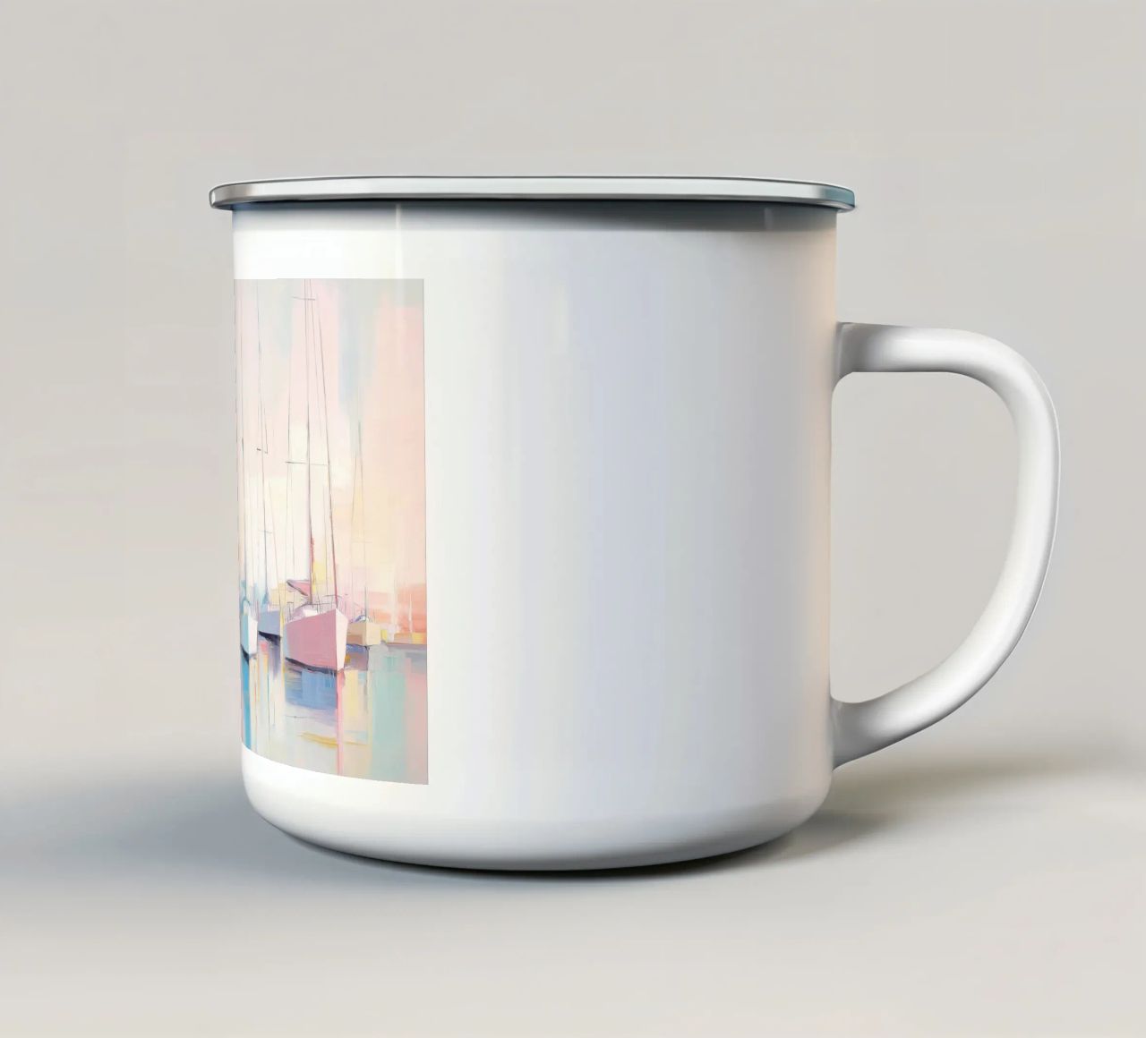 Zeilboten pastello tazza in smalto da Imagine