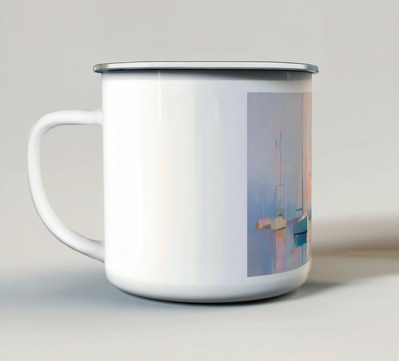 Zeilboten pastello tazza in smalto da Imagine