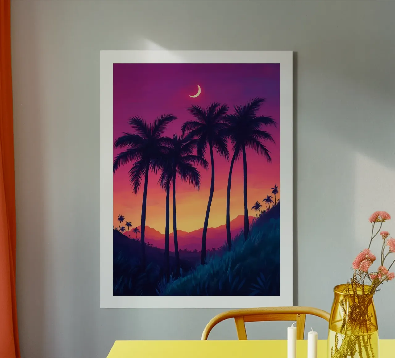 Tramonto tropicale tela con Cornice a cassetta da DWA