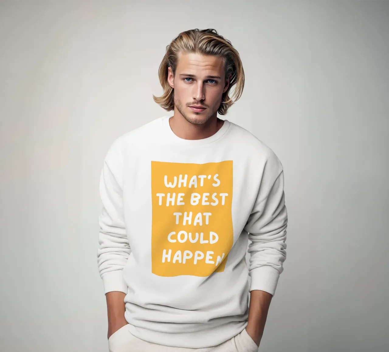 Was ist das Beste, was passieren kann Zitat,Affirmation Sweatshirt von pdigitalprints