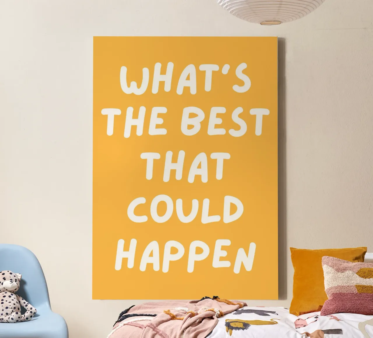 What's the best that could happen quote,Affirmation canvas by pdigitalprints