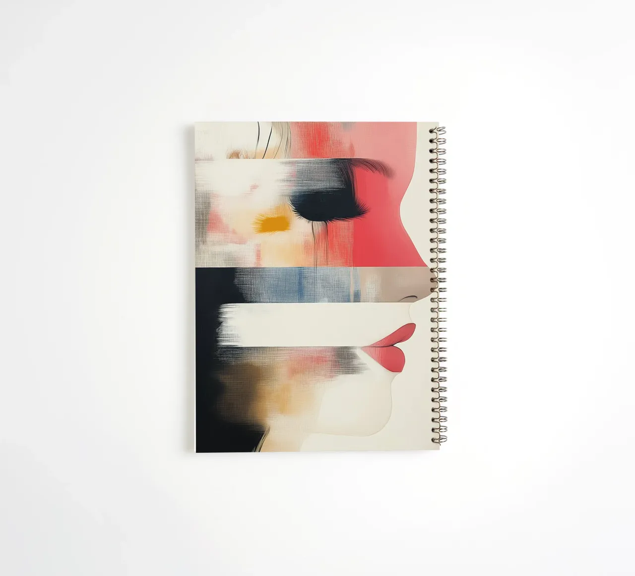 Abstract face spiral notebook by Imagine