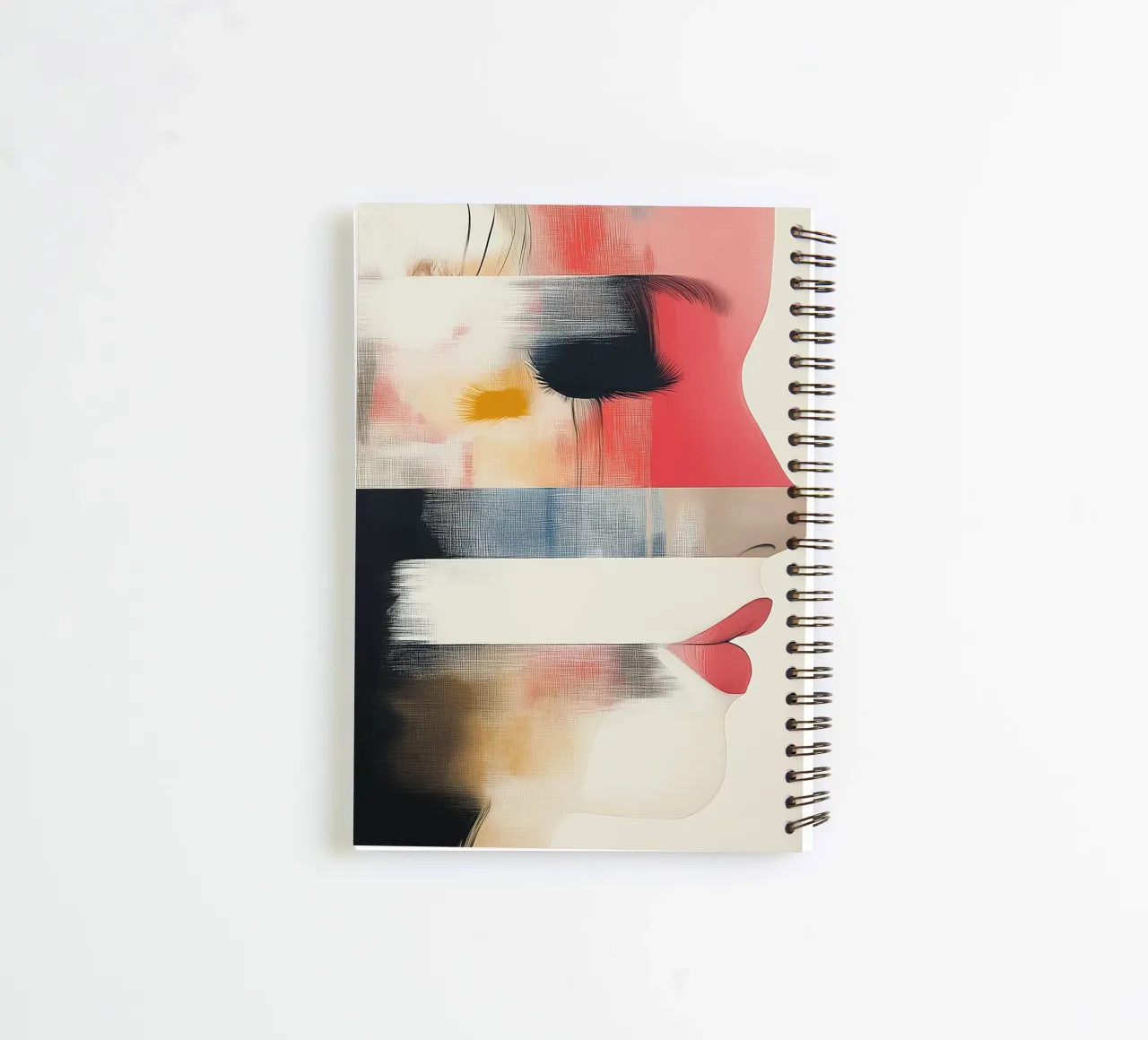 Abstract face spiral notebook by Imagine