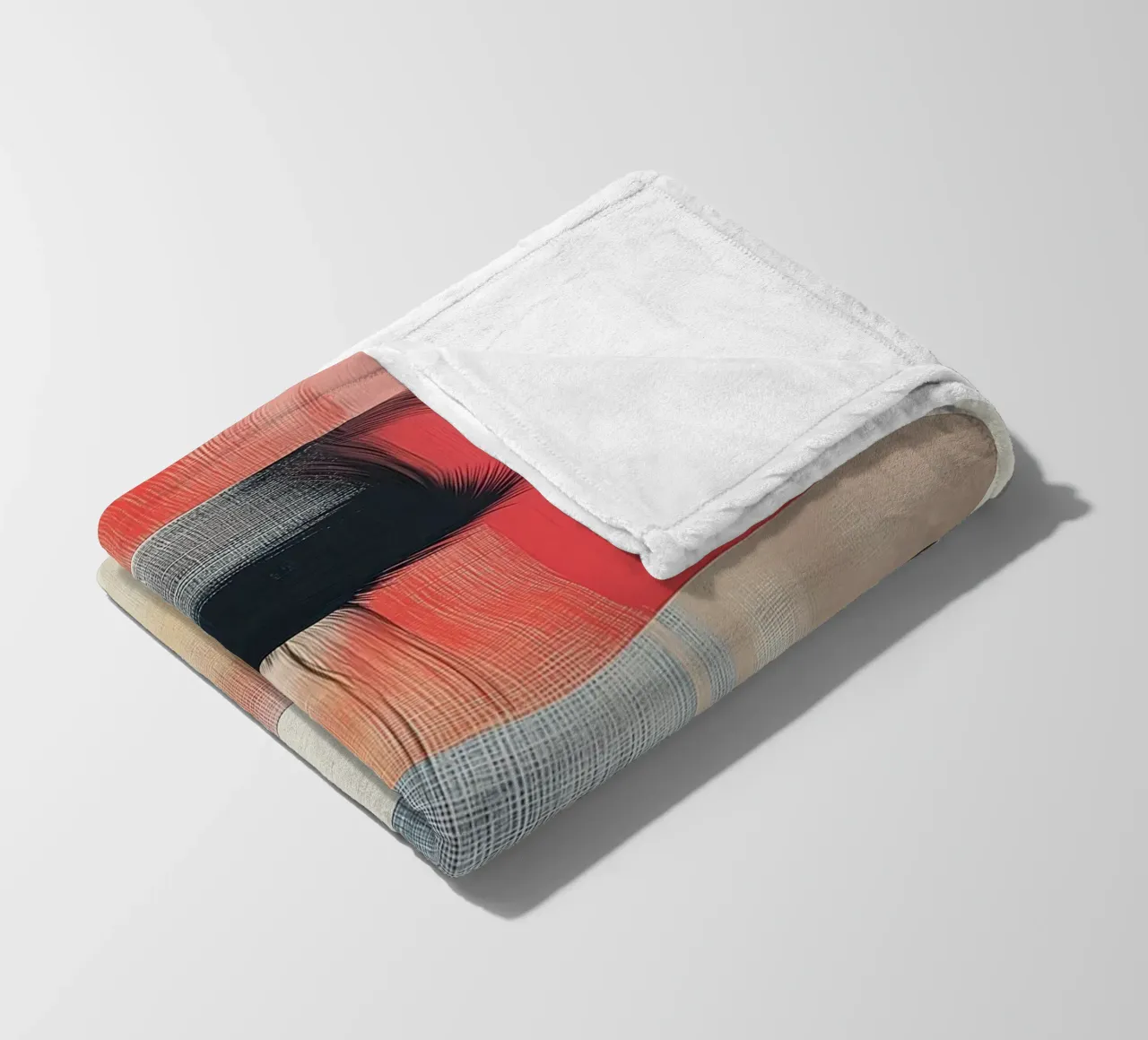 Abstract face fleece blanket by Imagine