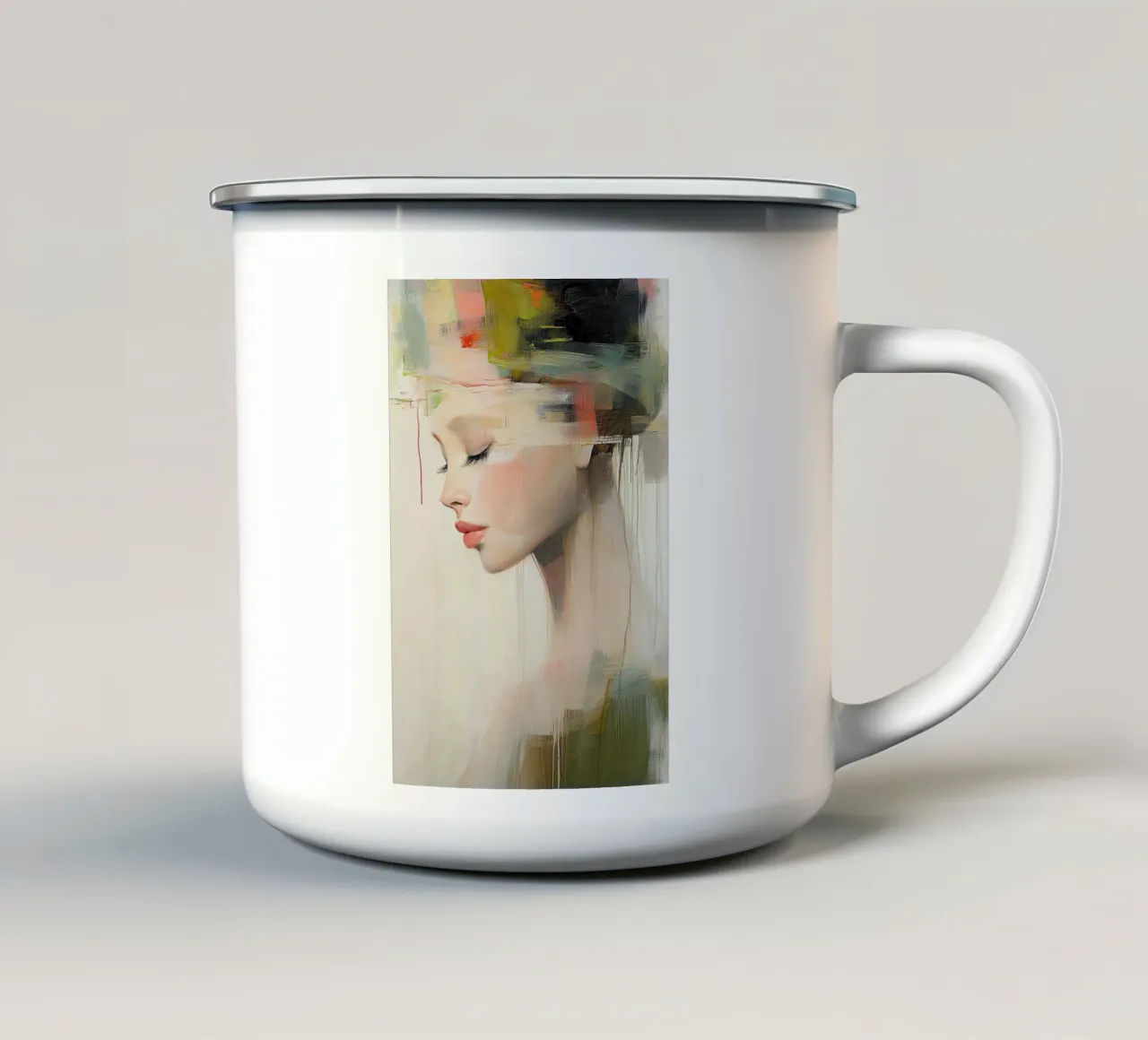 Portatilone astratto tazza in smalto da Imagine
