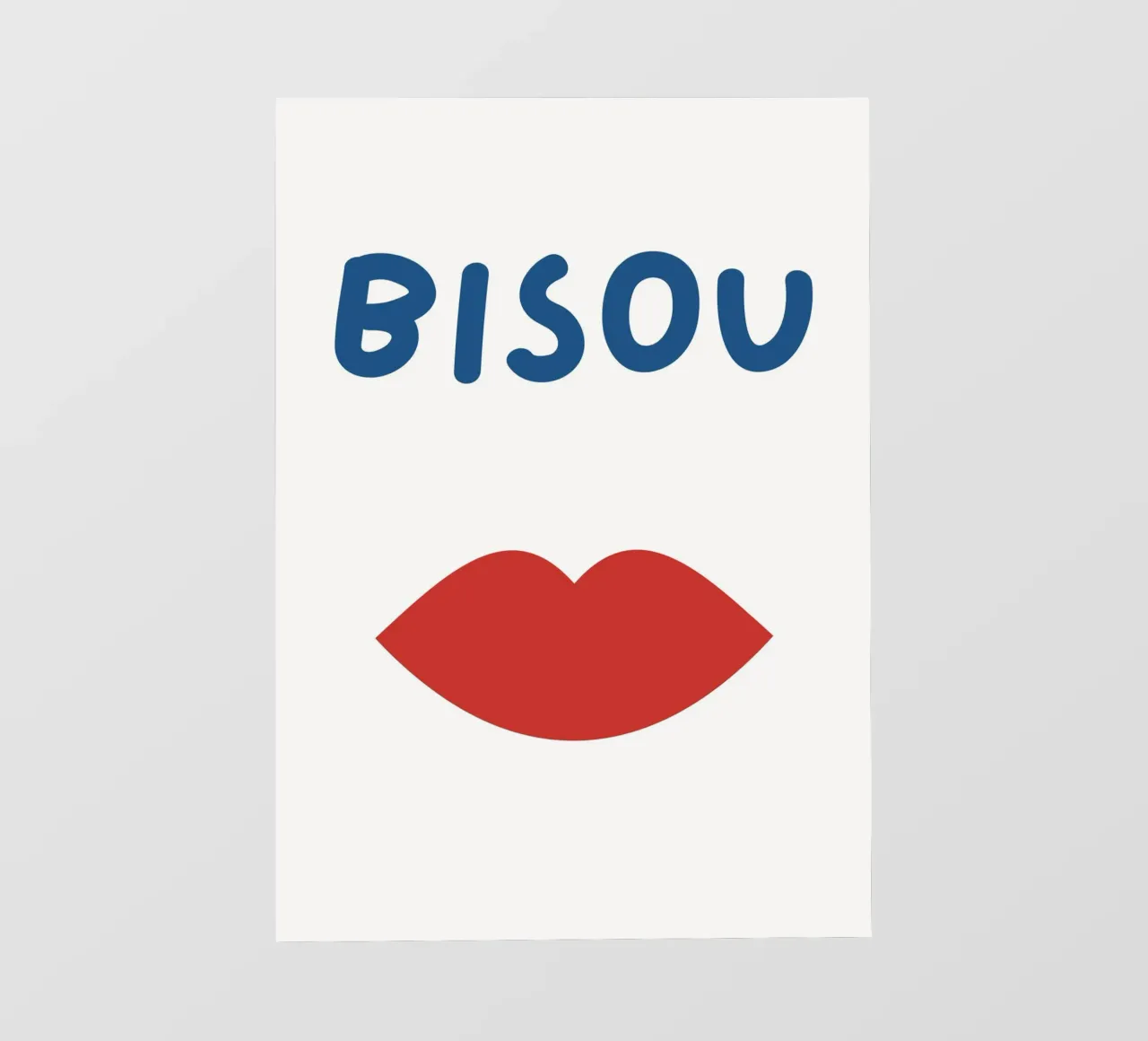 Stampa Bisous, Citazione francese, Femminile pellicola backlit da pdigitalprints