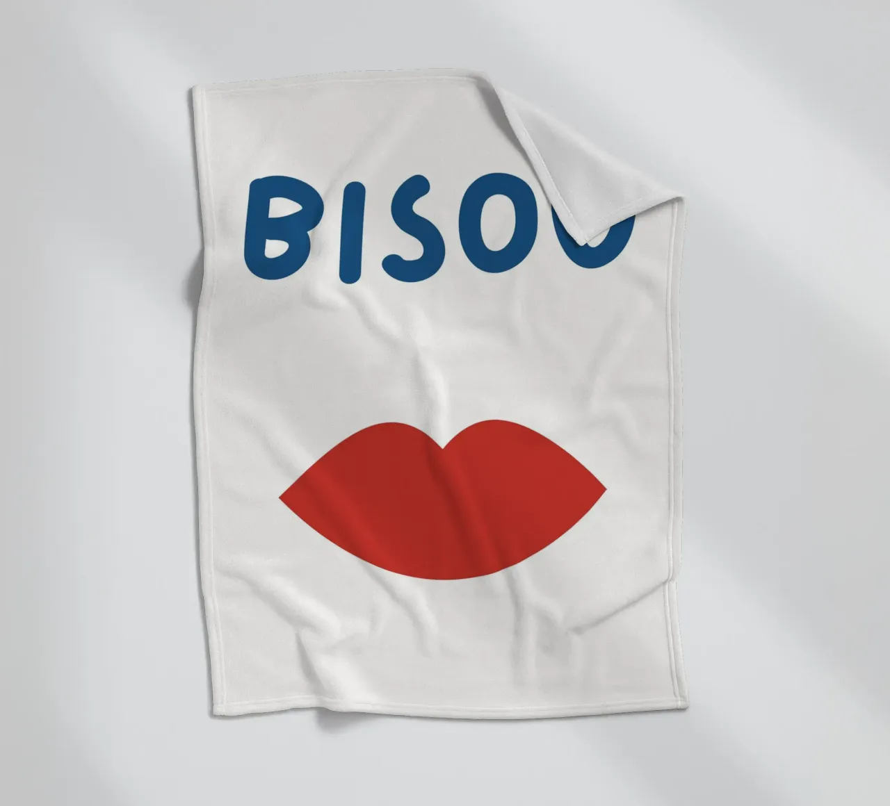 Stampa Bisous, Citazione francese, Femminile coperta in pile da pdigitalprints