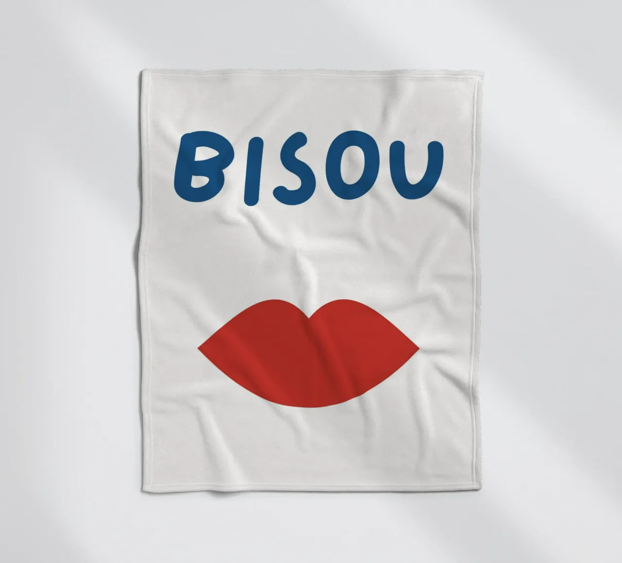 Stampa Bisous, Citazione francese, Femminile coperta in pile da pdigitalprints