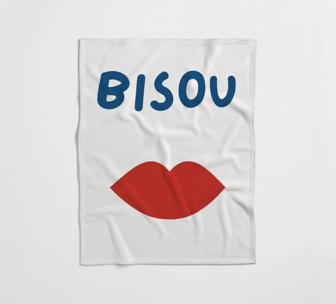 Stampa Bisous, Citazione francese, Femminile coperta in pile da pdigitalprints