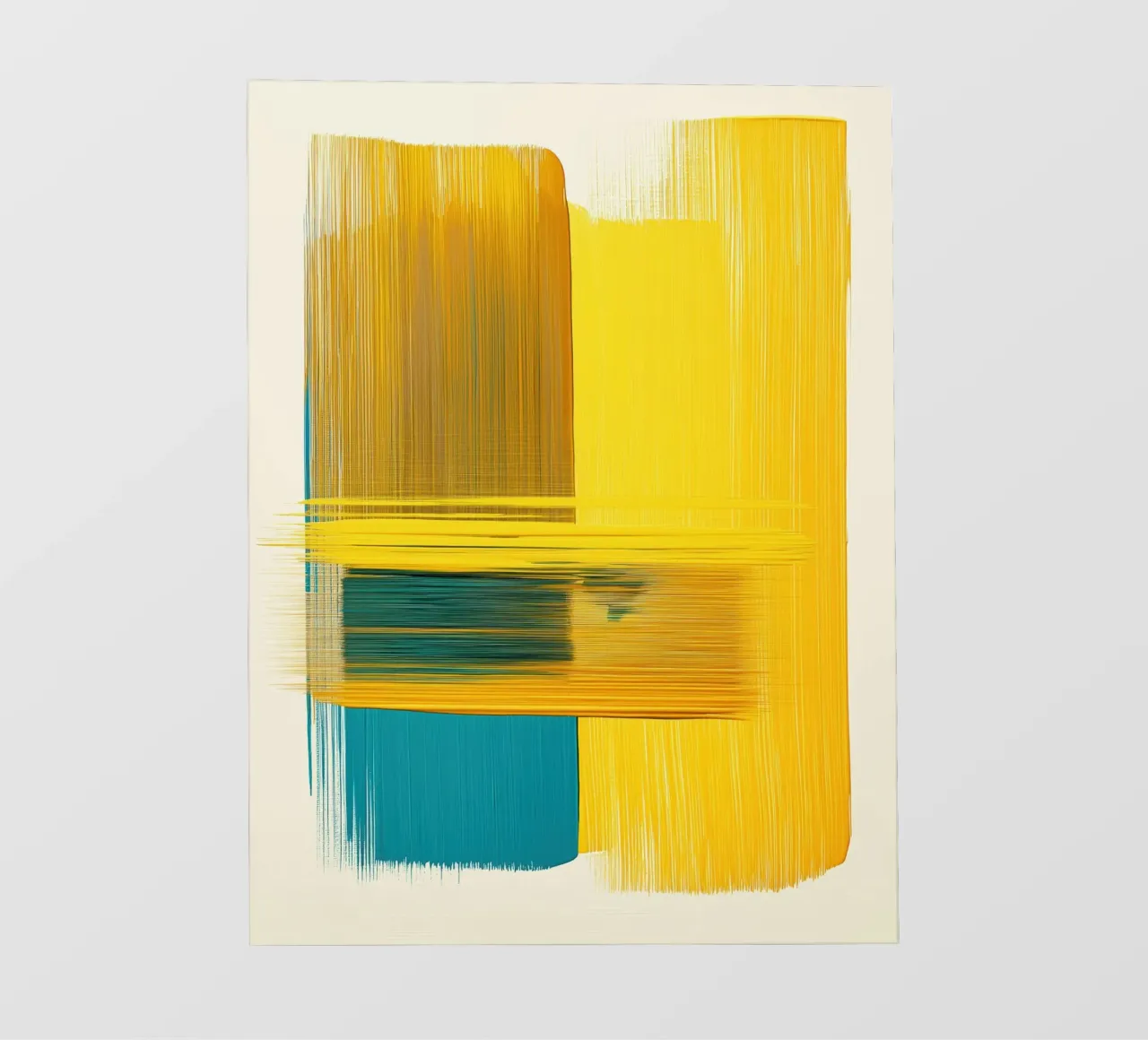 Forme astratte con giallo blu telo in pvc da Imagine