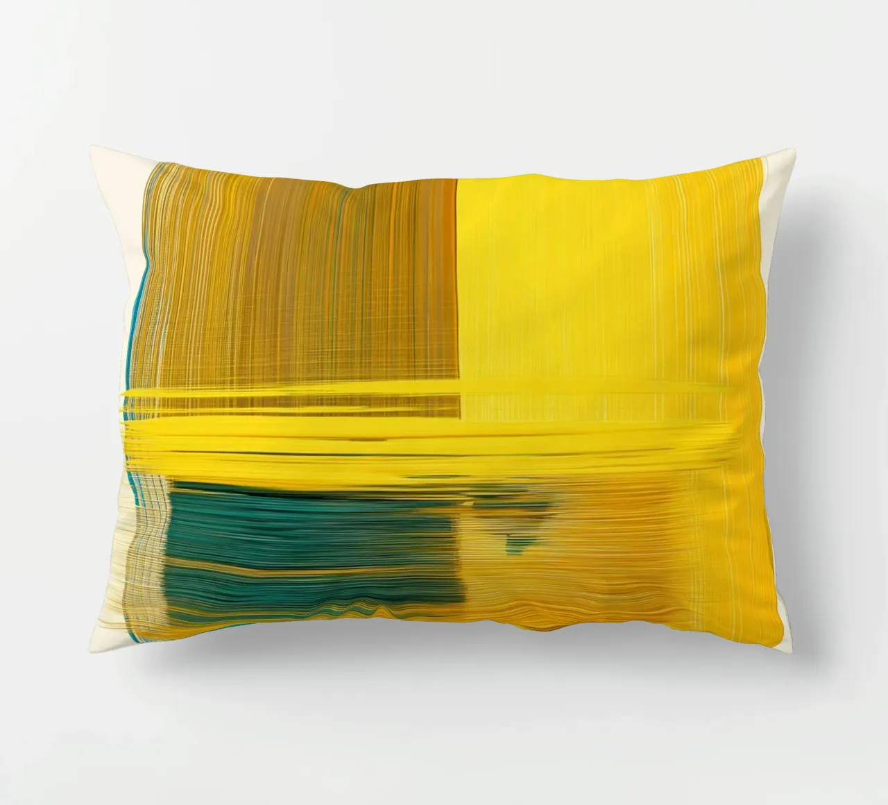 Forme astratte con giallo blu cuscino da Imagine