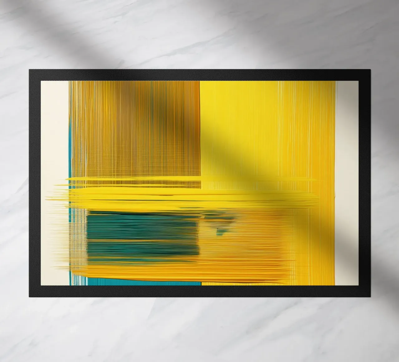 Forme astratte con giallo blu zerbino da Imagine