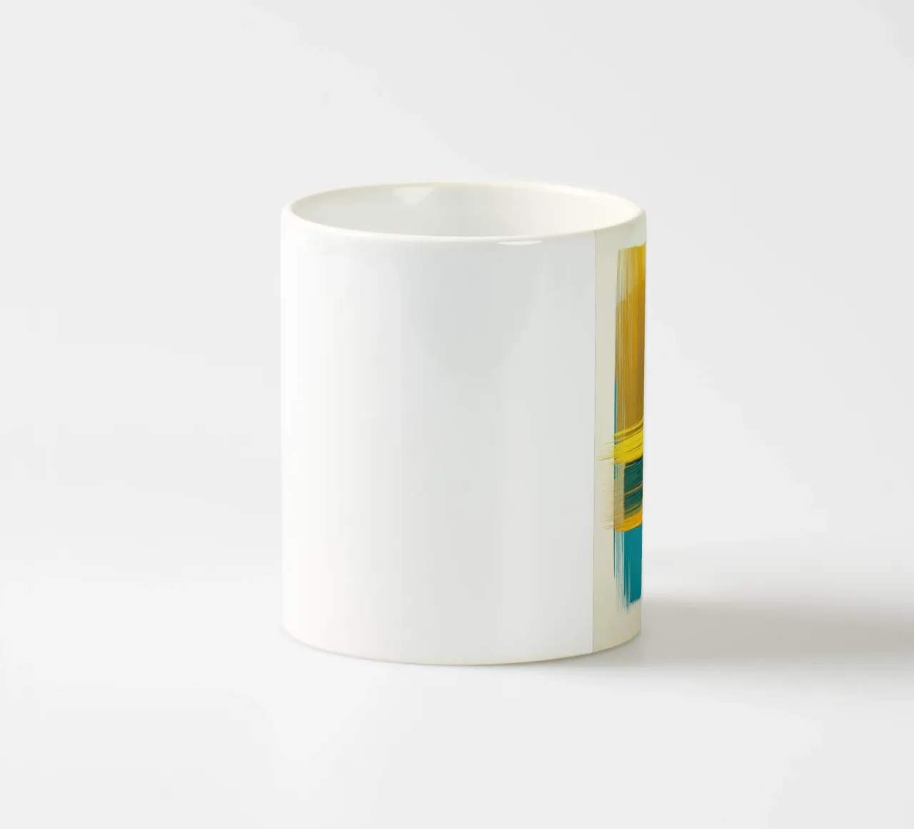 Forme astratte con giallo blu tazza in ceramica da Imagine