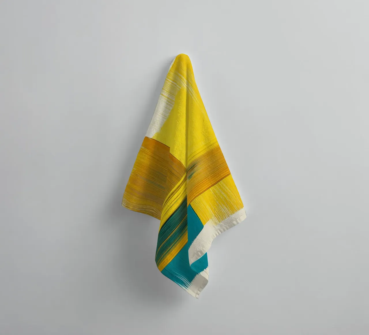 Formes abstraites avec jaune bleu serviette de bain de Imagine