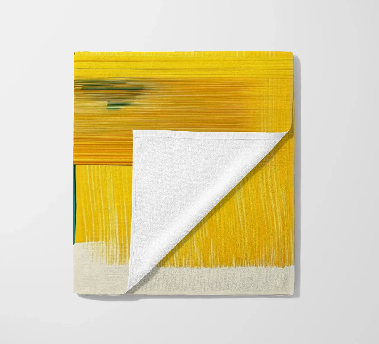 Forme astratte con giallo blu telo mare da Imagine