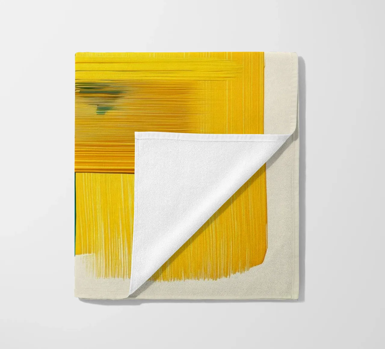 Forme astratte con giallo blu telo mare da Imagine