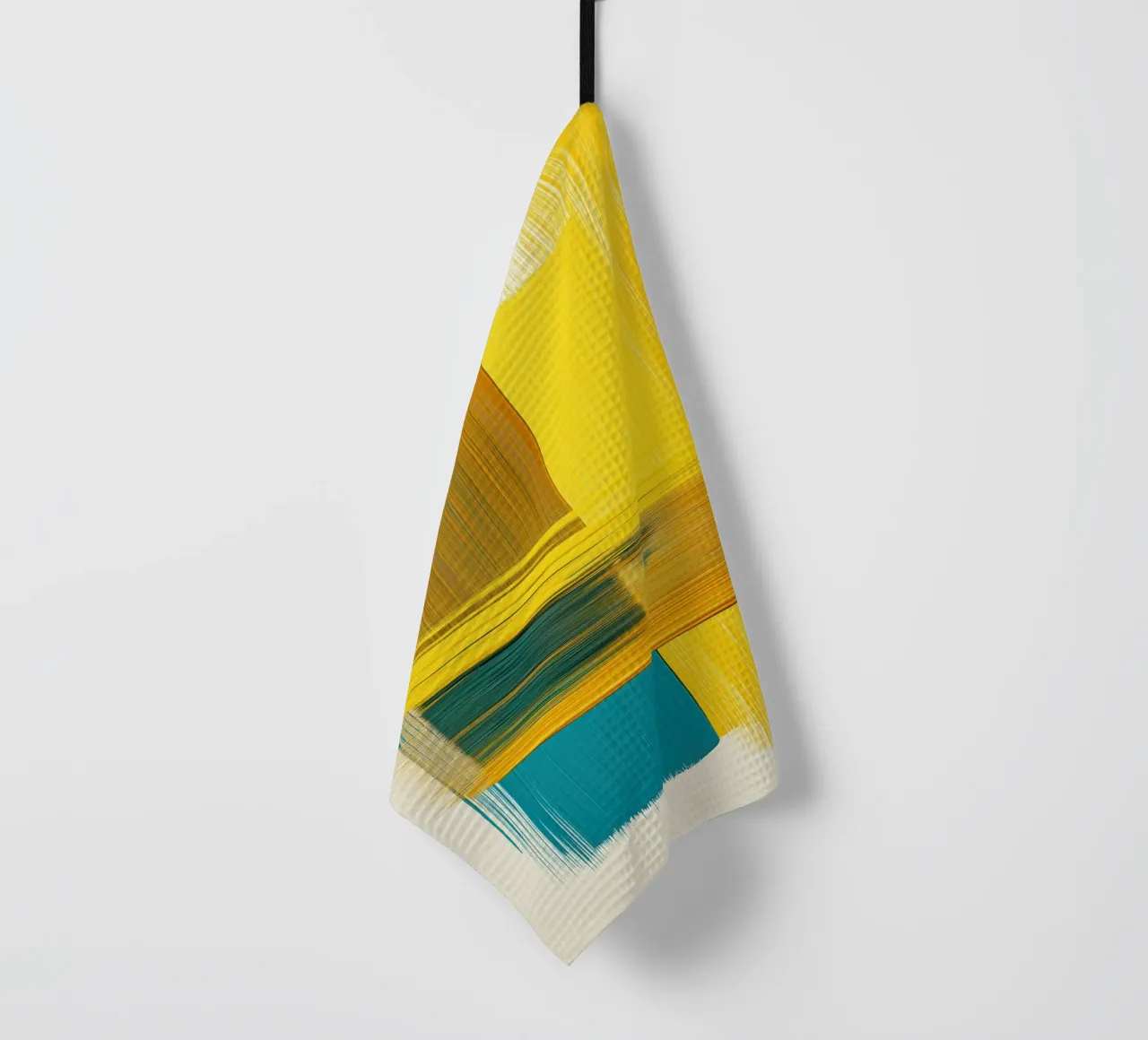 Forme astratte con giallo blu canovaccio da cucina da Imagine