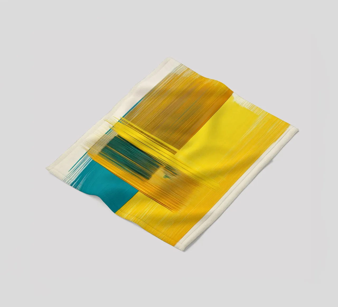 Forme astratte con giallo blu coperta in pile da Imagine