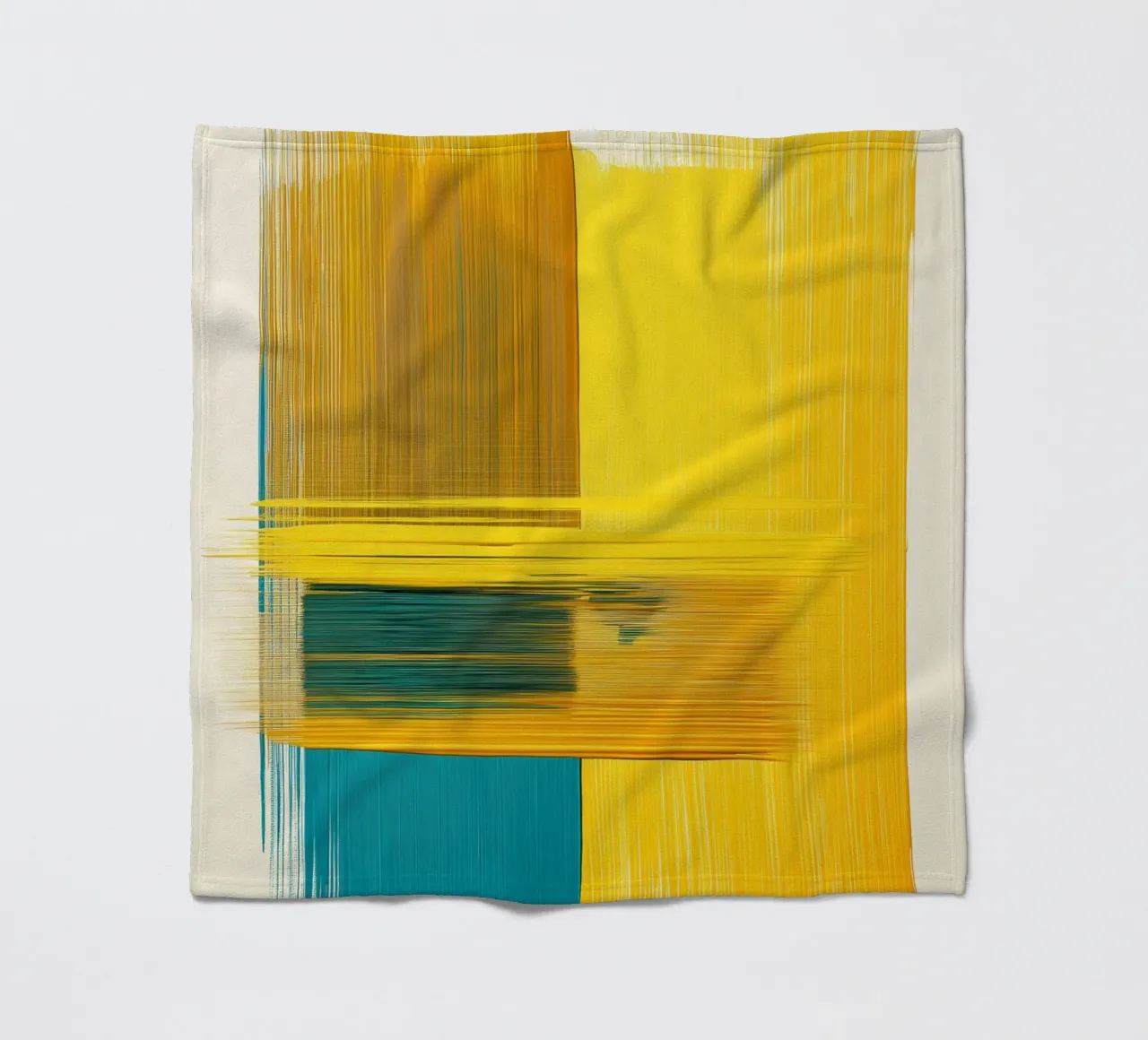 Forme astratte con giallo blu coperta in pile da Imagine