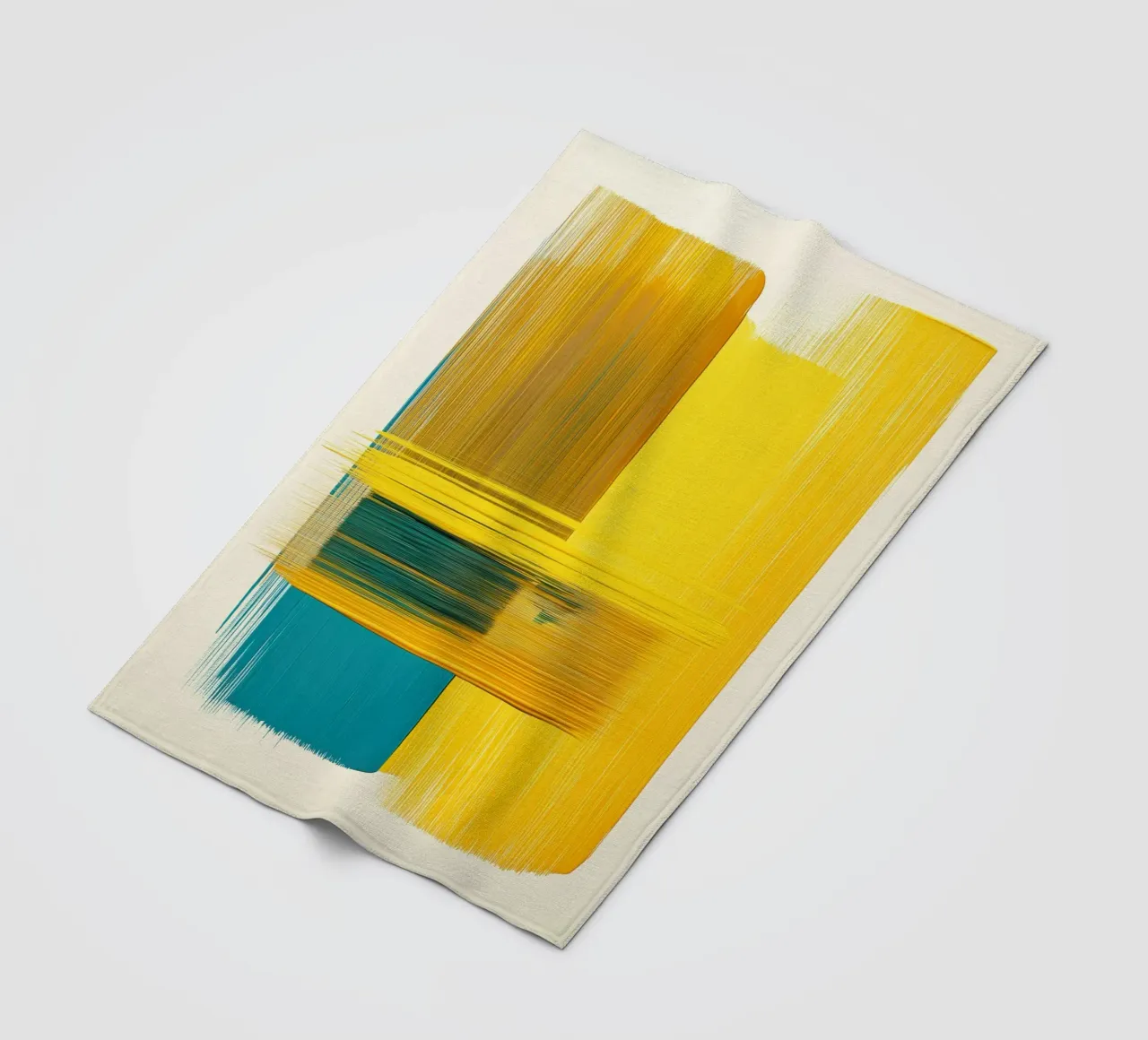 Forme astratte con giallo blu coperta in pile da Imagine