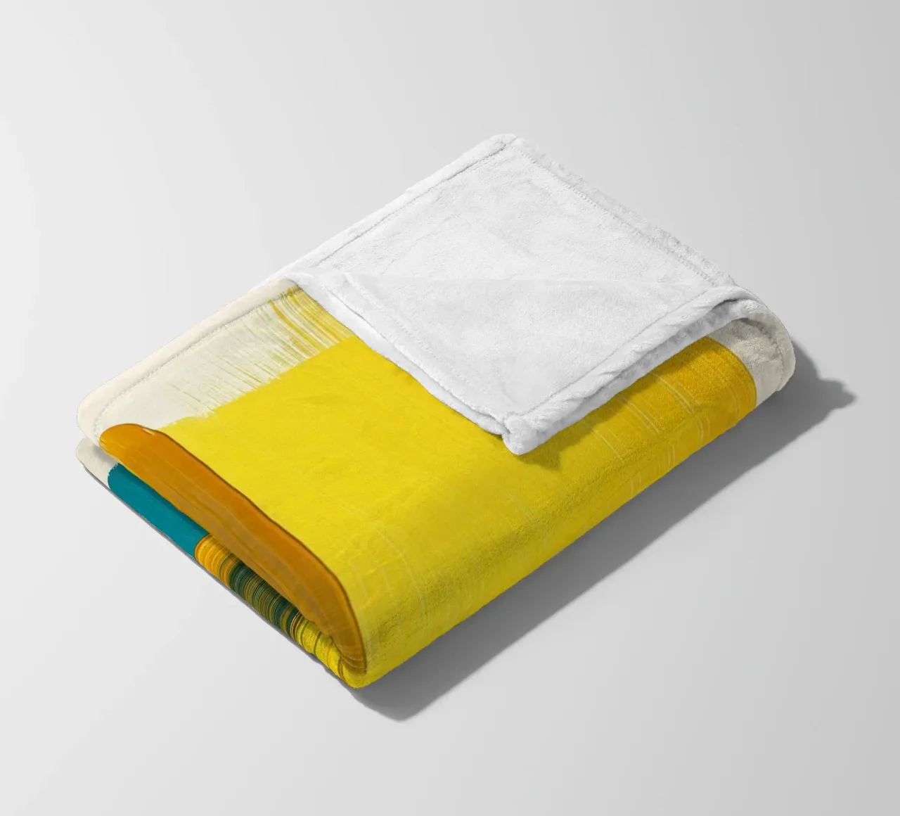 Forme astratte con giallo blu coperta in pile da Imagine