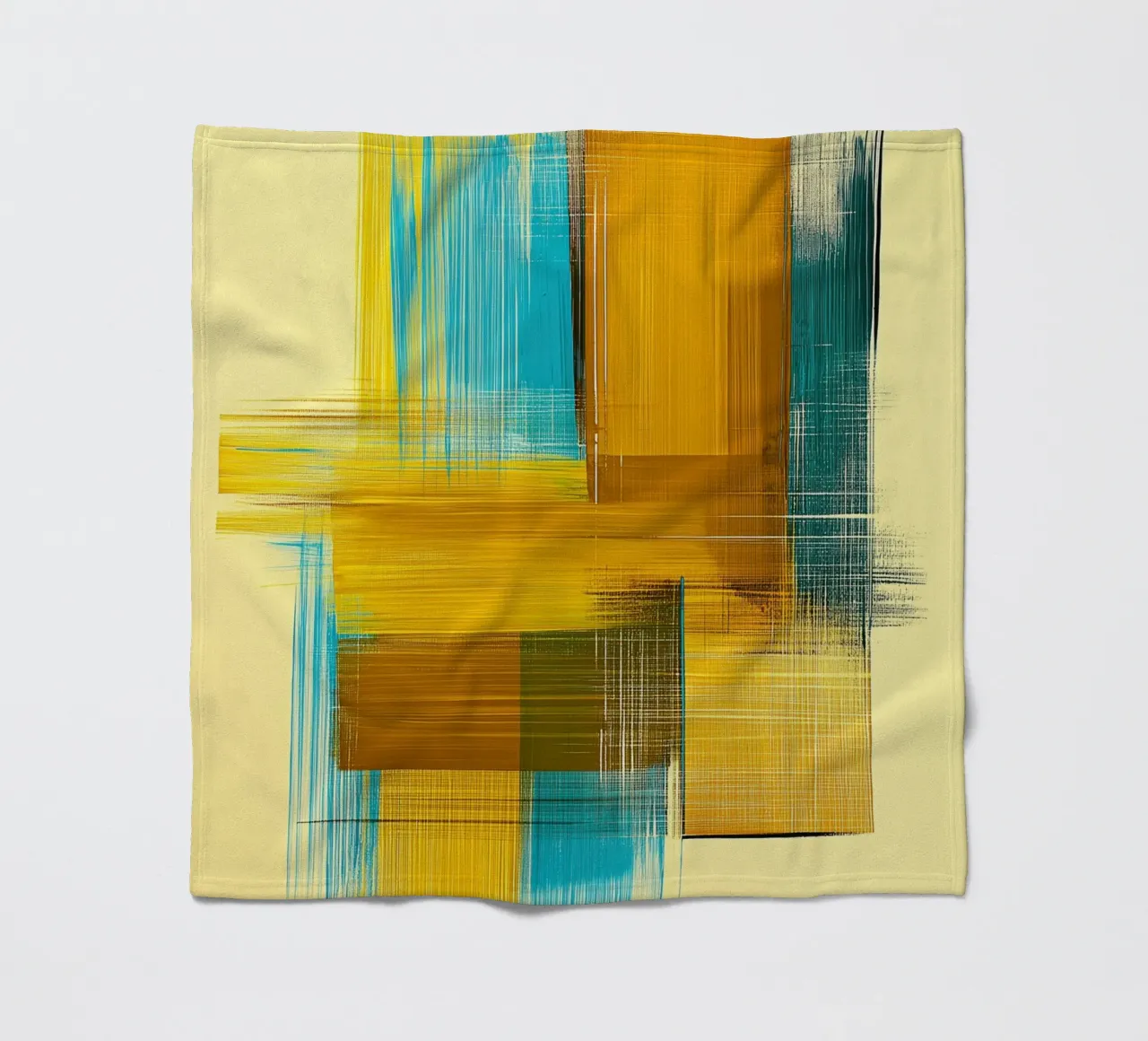 Forme astratte in giallo blu coperta in pile da Imagine