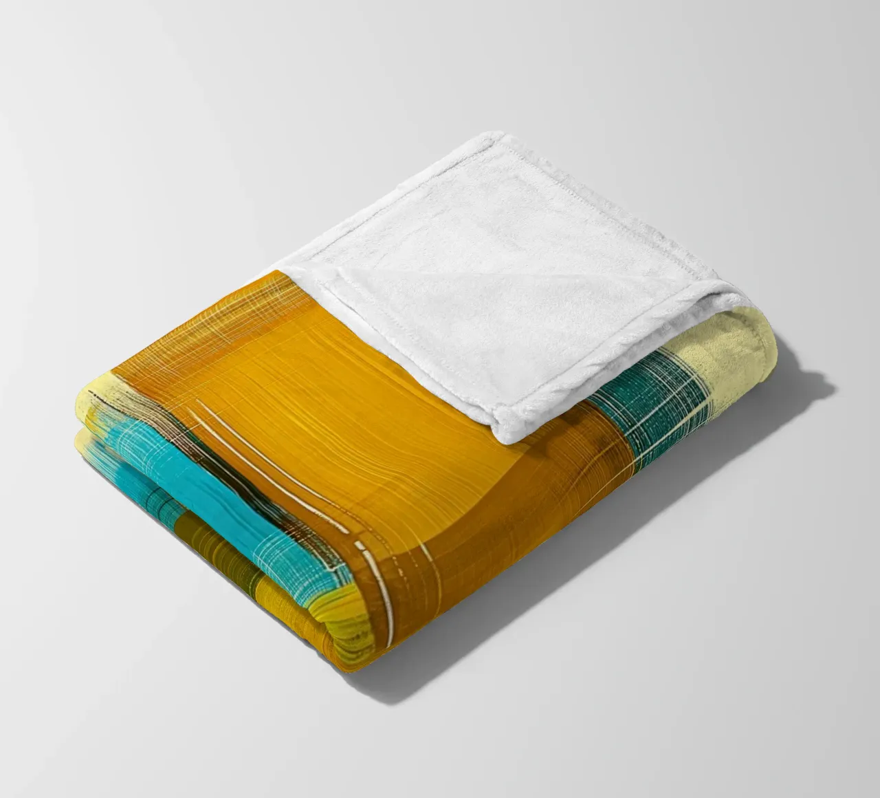 Forme astratte in giallo blu coperta in pile da Imagine