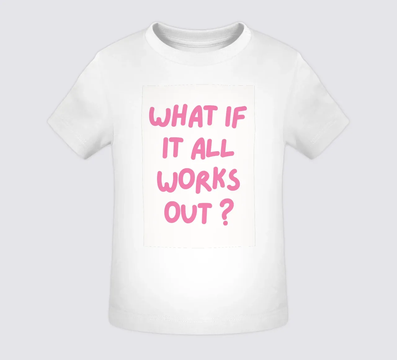 E se tutto funzionasse, tipografia di tendenza, rosa preppy maglietta neonato da pdigitalprints