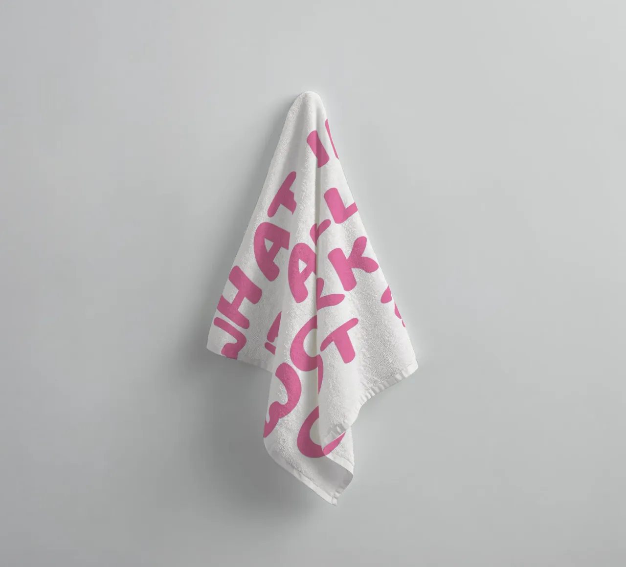 What If It All Works Out ,Trendy Typography, Pink Preppy towel by pdigitalprints