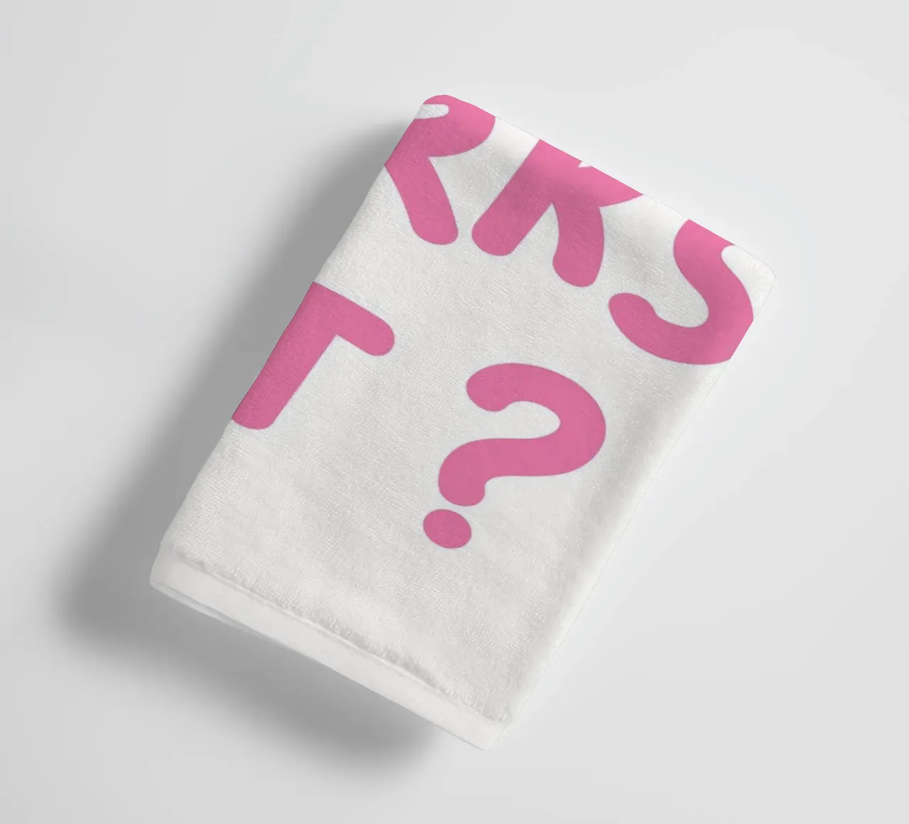 What If It All Works Out ,Trendy Typography, Pink Preppy towel by pdigitalprints