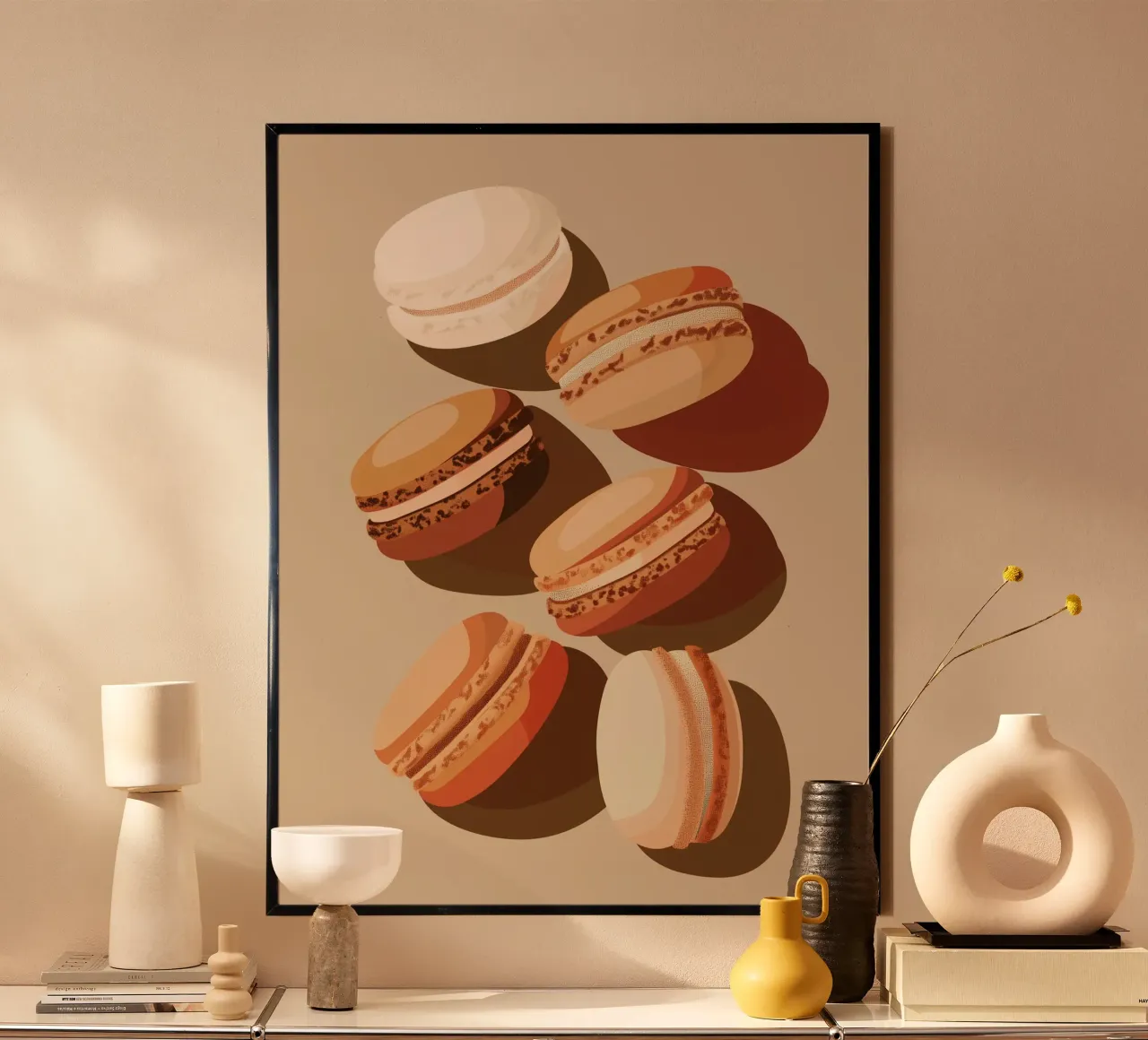 Dolci macarons beige carta hahnemühle da Carinaprint