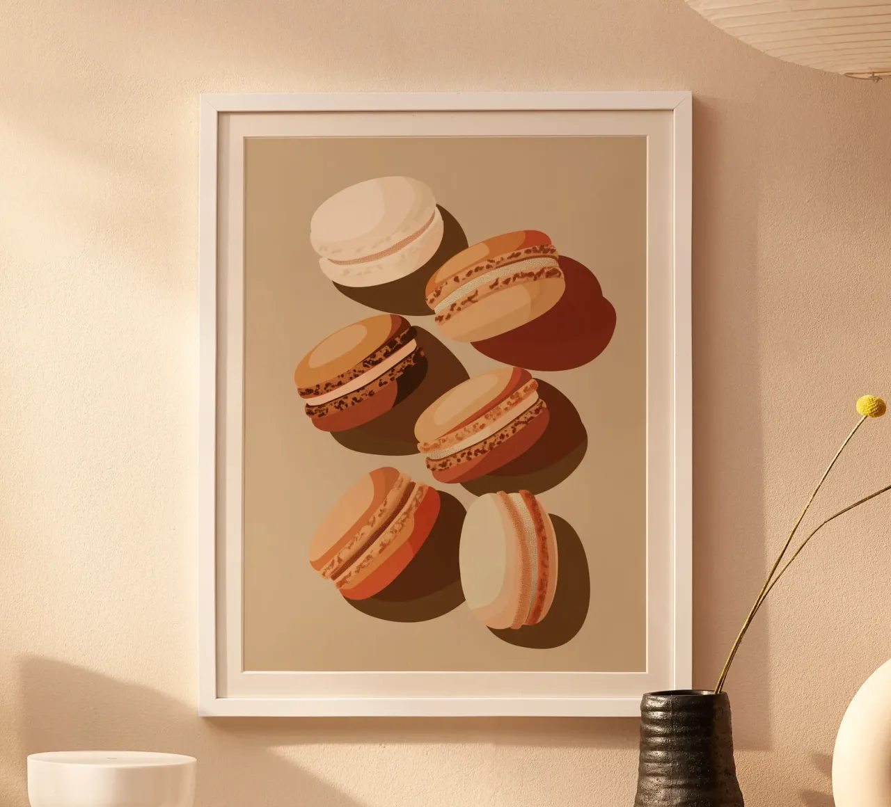 Dolci macarons beige carta hahnemühle da Carinaprint