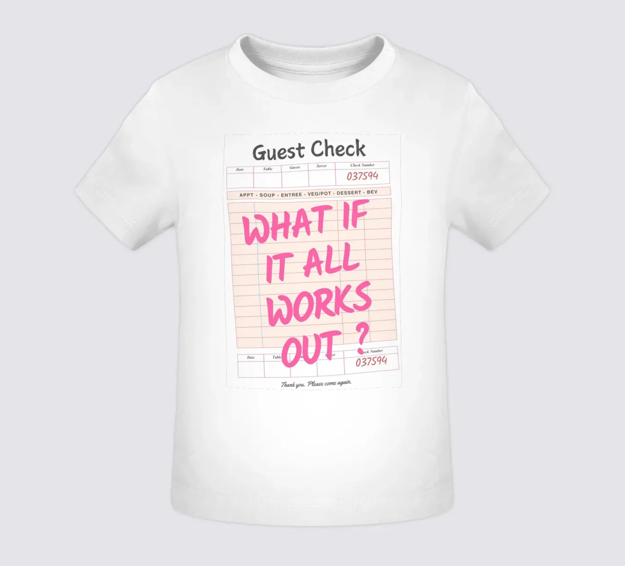 Guest Check,E se tutto funzionasse, Tipografia di tendenza maglietta neonato da pdigitalprints