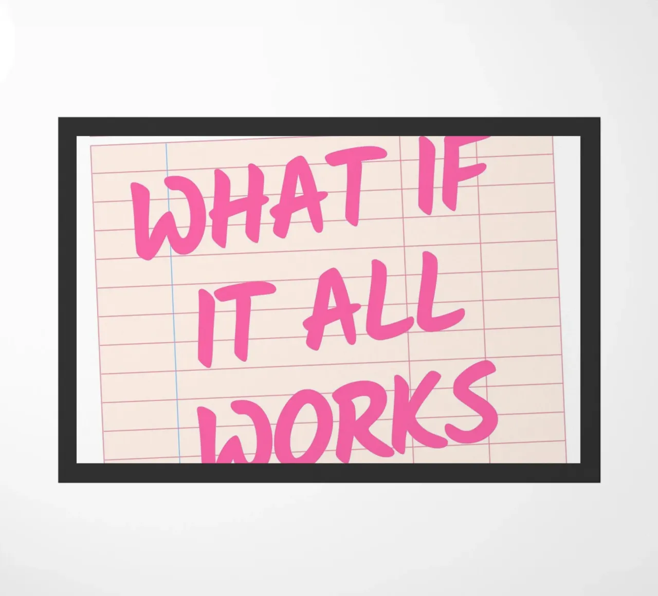 Gast-Check,Was, wenn alles klappt, Trendy Typography Fußmatte von pdigitalprints