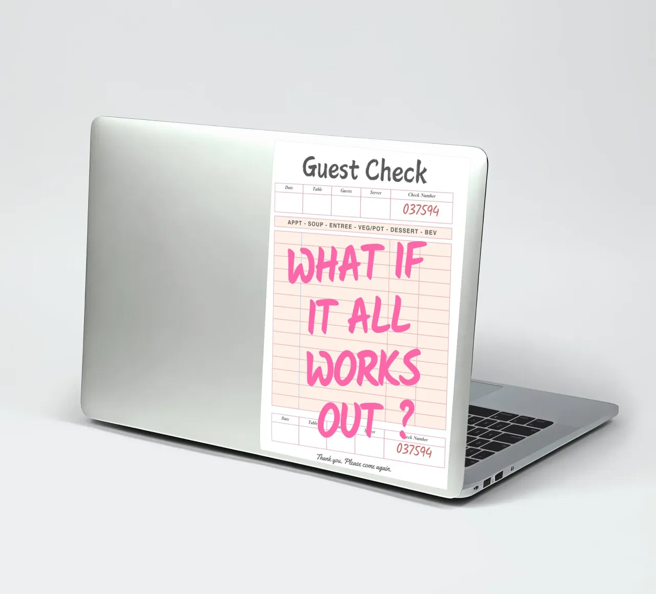 Guest Check,What If It All Works Out, Trendy Typography sticker by pdigitalprints